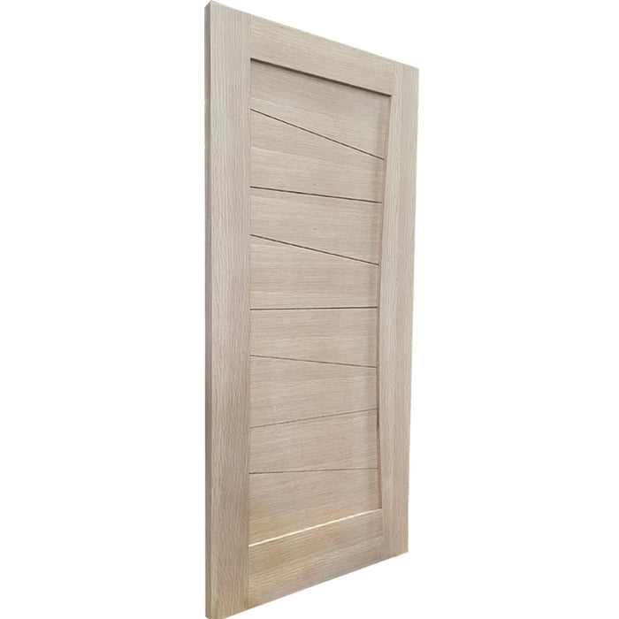 Siena - Interior 1-Panel Shaker Groove White Oak Solid Core Stain Grade Modern Door