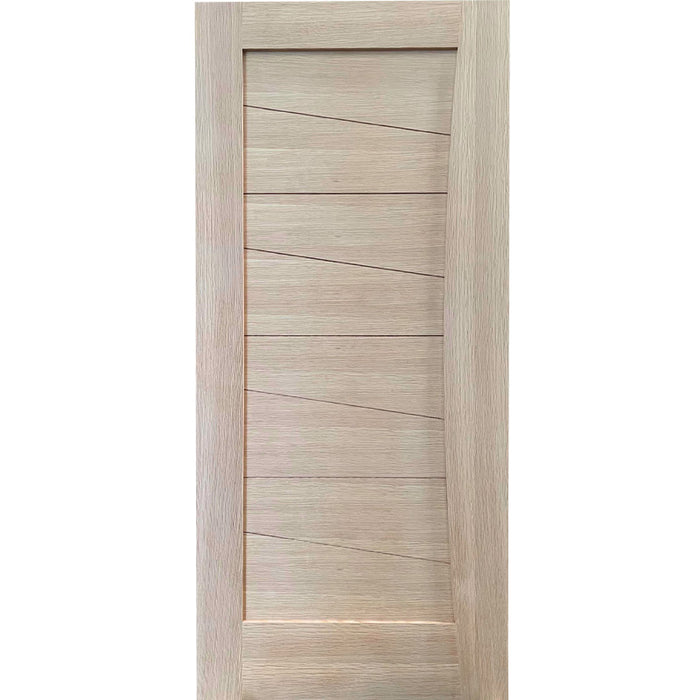 Siena - Interior 1-Panel Shaker Groove White Oak Solid Core Stain Grade Modern Door