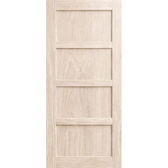 Interior 4-Panel Shaker White Oak Modern Design Door