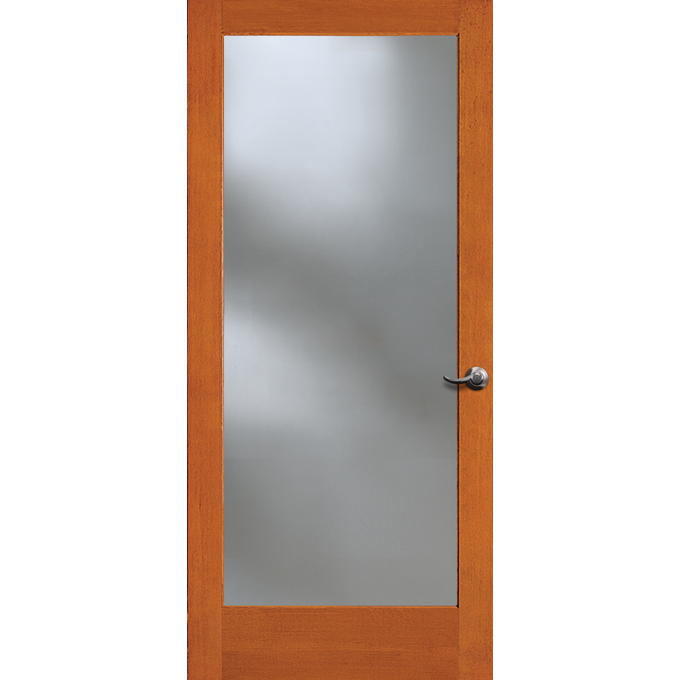 One Lite Doug Fir Wood & Clear Dual Glazed Clear Low-E Glass French Pa ...