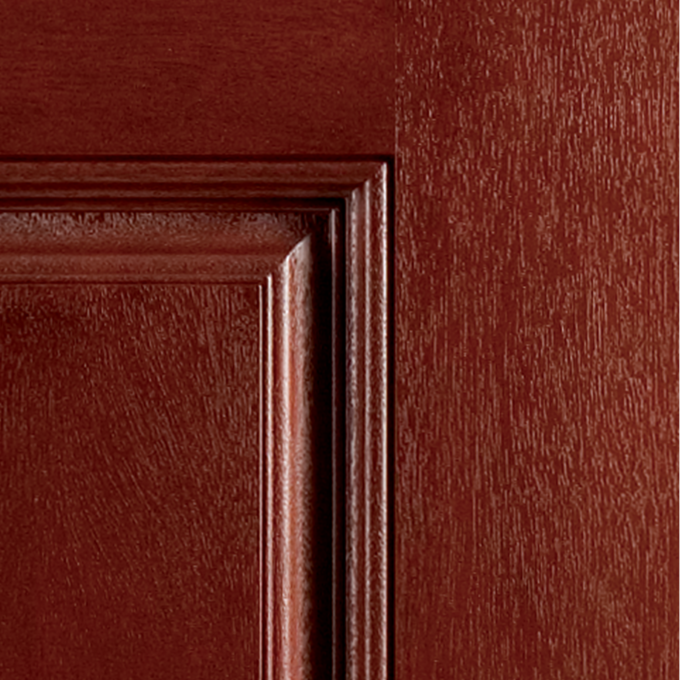 Belleville Smooth Fiberglass 6 Panel Mahogany Classic Door