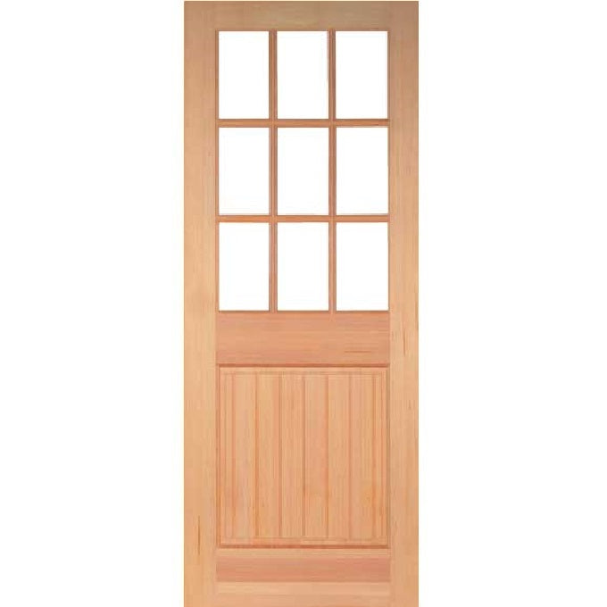 Bolton - Craftsman Doug Fir Wood with Clear Glass Entry Door