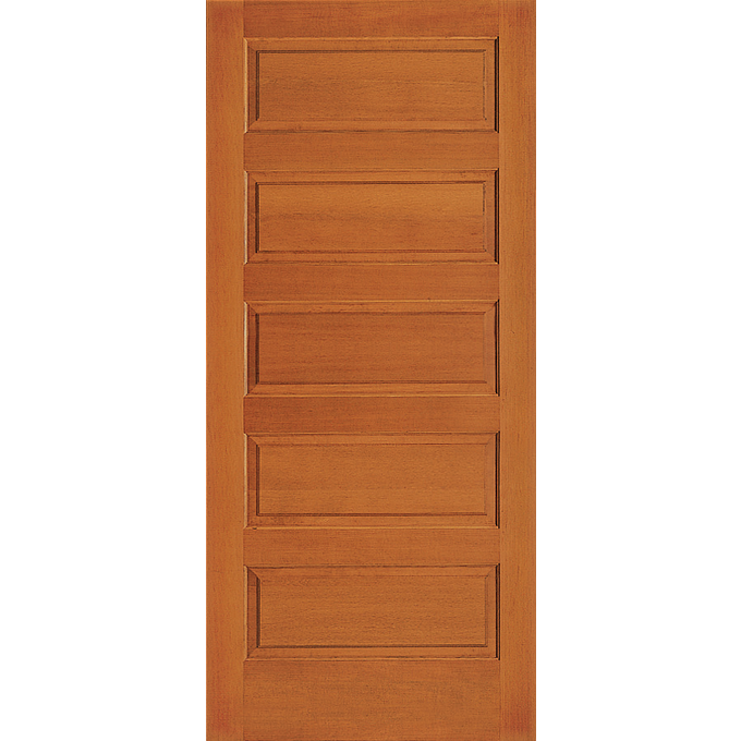 Interior Raised 5-Panel Stain Grade Doug-Fir Wood Door