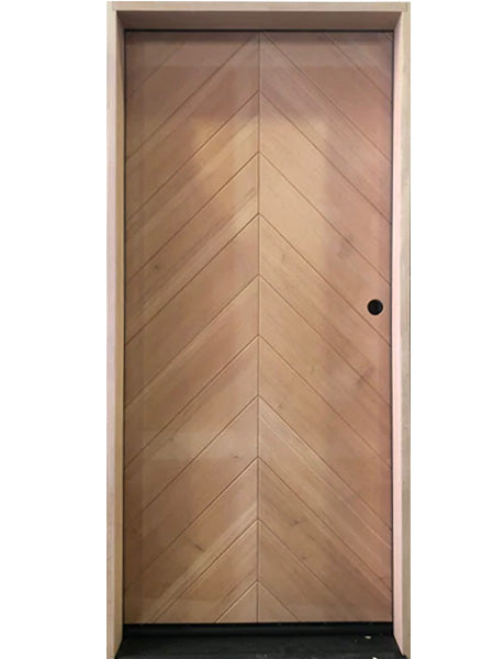 Chevron - Modern Entry Solid Wood Door — Lux Doors