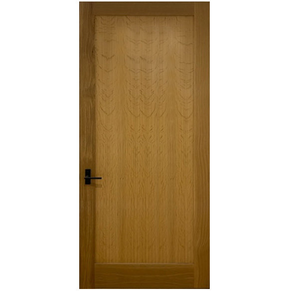 Interior 1-Panel Shaker White Oak Solid Core Stain Grade Modern Door