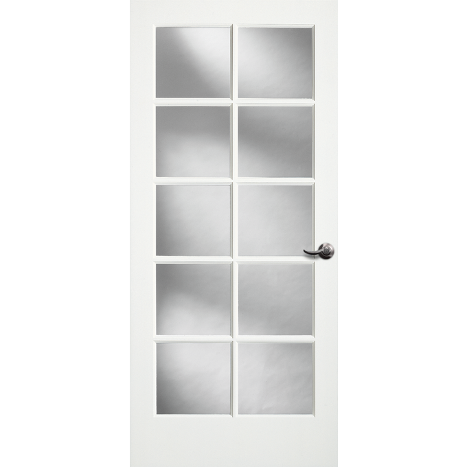 white doors with glass
