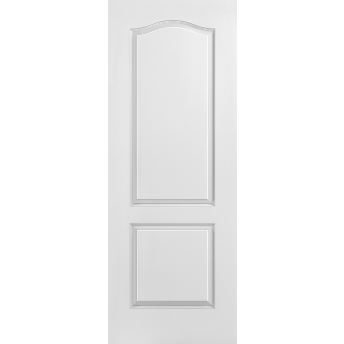 Interior Classic 2-Panel Small Arch Top Primed Door