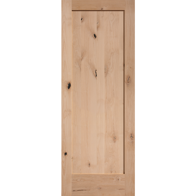 Interior Knotty Alder Door 1-Panel Shaker Door Square Sticking [1-3/8” Thick]