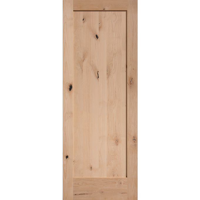 Interior Knotty Alder Door 1-Panel Shaker Door Square Sticking [1-3/8 ...