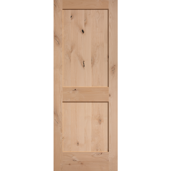 Interior Knotty Alder Door 2-Panel Shaker Door Square Sticking [1-3/8” Thick]