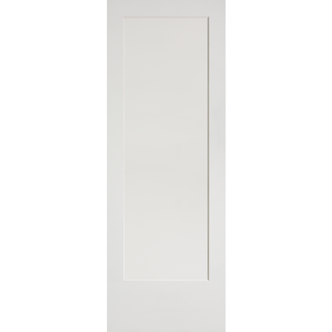 Interior Flat 1-Panel Shaker Primed Door [1-3/8" Thick]