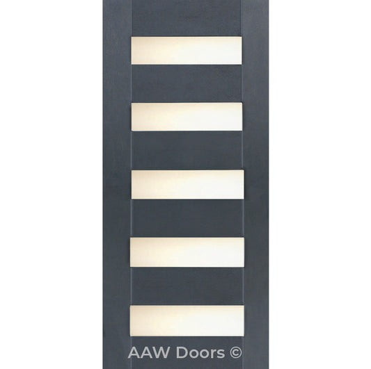 PU-5 Contemporary 5-Lite Fiberglass Entry Door
