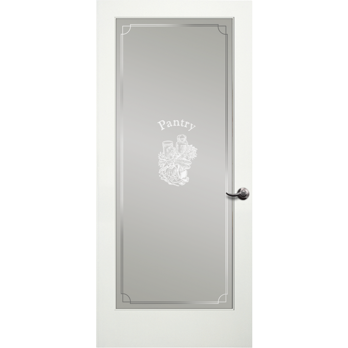 Pantry Frosted Decorative Glass Primed Door