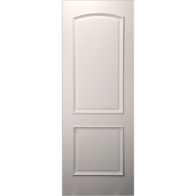 Paint Grade 20-Min Fire Rated 2-Panel Arch Top Primed Door