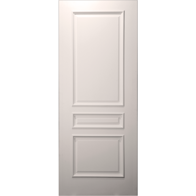 Paint Grade 20-Min Fire Rated 3-Panel Square Top Primed Door