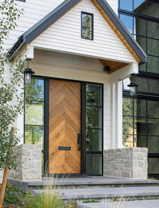 Theo - Exterior Modern Solid Wood Pivot Door